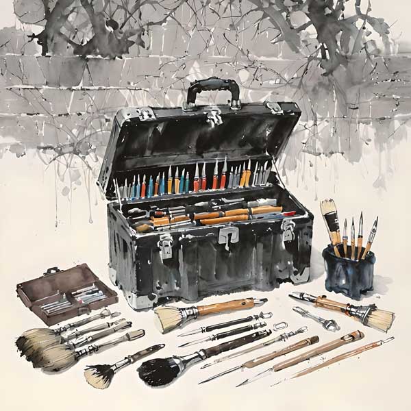 Brush Types Acrylic Painting Toolkit